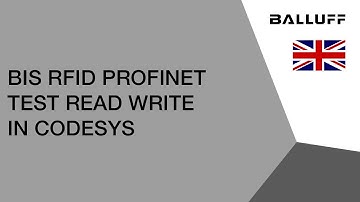 BIS RFID Profinet Test Read Write in CoDeSys