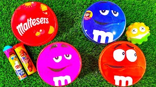 Satisfying Video Radiant Skittles & Tasty M&Ms Candy Unpacking From 10 Brilliant Containers Asmr