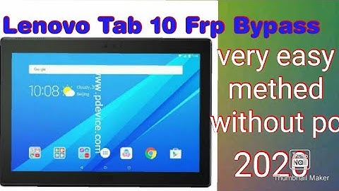 Lenovo tab 10 frp bypass || lenovo tab 10 google account bypass