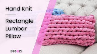 HAND KNIT A CHUNKY PILLOW/LUMBAR PILLOW