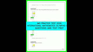 2026 IMO Practice Test: Master the International Mathematics Olympiad Exam Questions