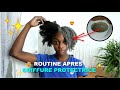 ROUTINE CAPILLAIRE APRES COIFFURE PROTECTRICE.