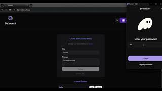 DeJournal Demo Video | Solana Journaling Dapp