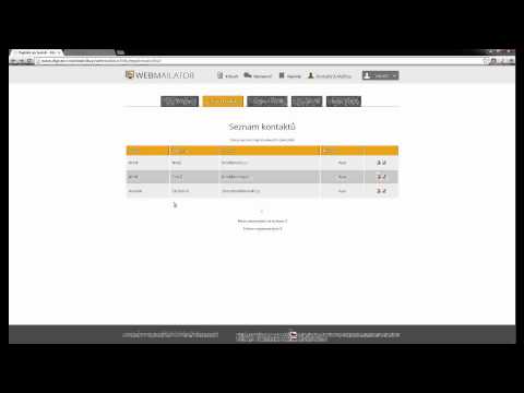 05 Klikweb (webmailátor) – návod: Kontakty