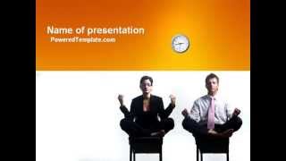 Working Hours PowerPoint Template by PoweredTemplate.com
