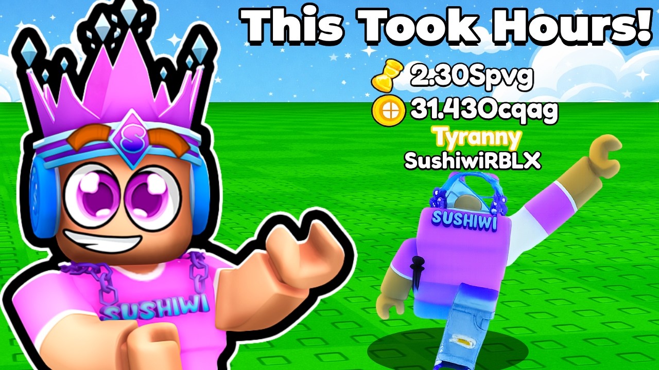 I Spent HOURS To Reach TYRANNY RANK In Roblox Waste Time...