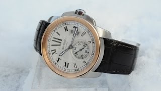 calibre de cartier watch large model 18k pink gold