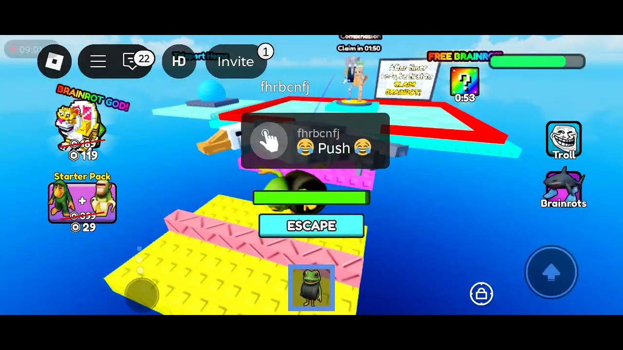 Playing brainrot tower *i got la grande:D*