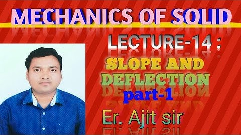 MECHANICS OF SOLID [MOS] LEC_14: SLOPE AND DEFLECTION OF BEAMS |part-1| DEFLECTION ||Er Ajit Sir ||