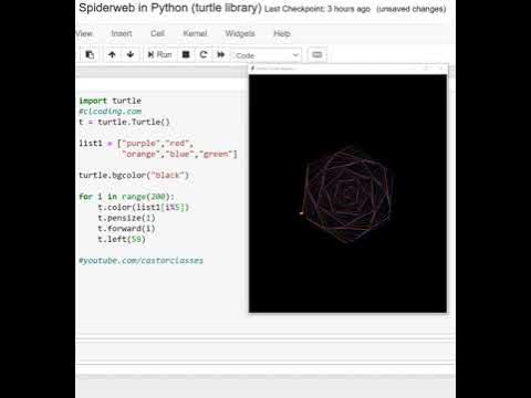 Spiderweb in Python turtle library - YouTube