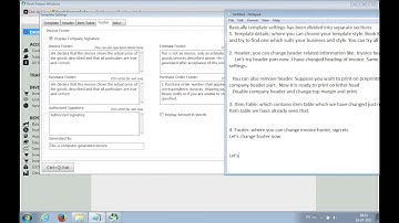 Template Settings in Book Keeper Windows | Add Bank Details In Invoice