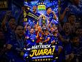 Persib Angkat Trofi Liga Indonesia ke-5, Hattrick Juara Bersejarah. #Persib #BojanHodak #MarcKlok