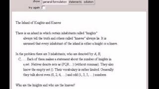 Another Knights and Knaves Puzzle Generator