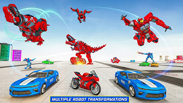 Police Dino Robot Car Game 3d