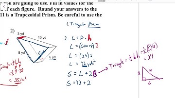 Finding Lateral Area and Surface Area of Prisms, Cylinders, Pyramids, and Cones