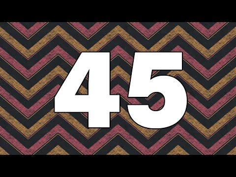Chalkboard Countdown Timer - 45 seconds - Yellow and Red Chevron Pattern