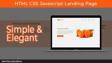 HTML CSS Javascript Landing Page Tutorial