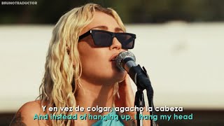 Miley Cyrus - Thousand Miles \/\/ Lyrics + Español \/\/ Backyard Sessions