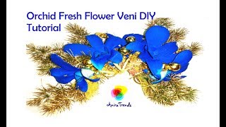 How to make Orchid Flower Bridal veni  | Tutorial | DIY