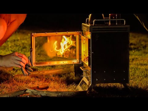 POMOLY Dweller Wood Stove - Spectacular Flames - YouTube