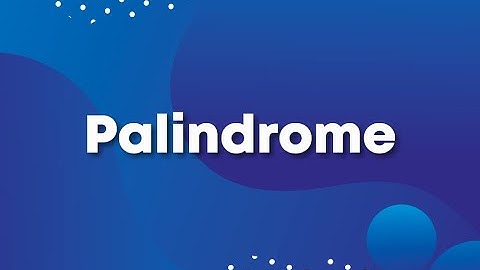 Palindrome Number Check
