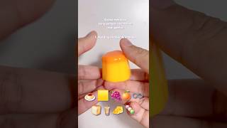 Gacha yang pengen aku cemilin tapi GABISA 😭🍎🍊🍇🍞 #trinkets #mini #mainan #squishy