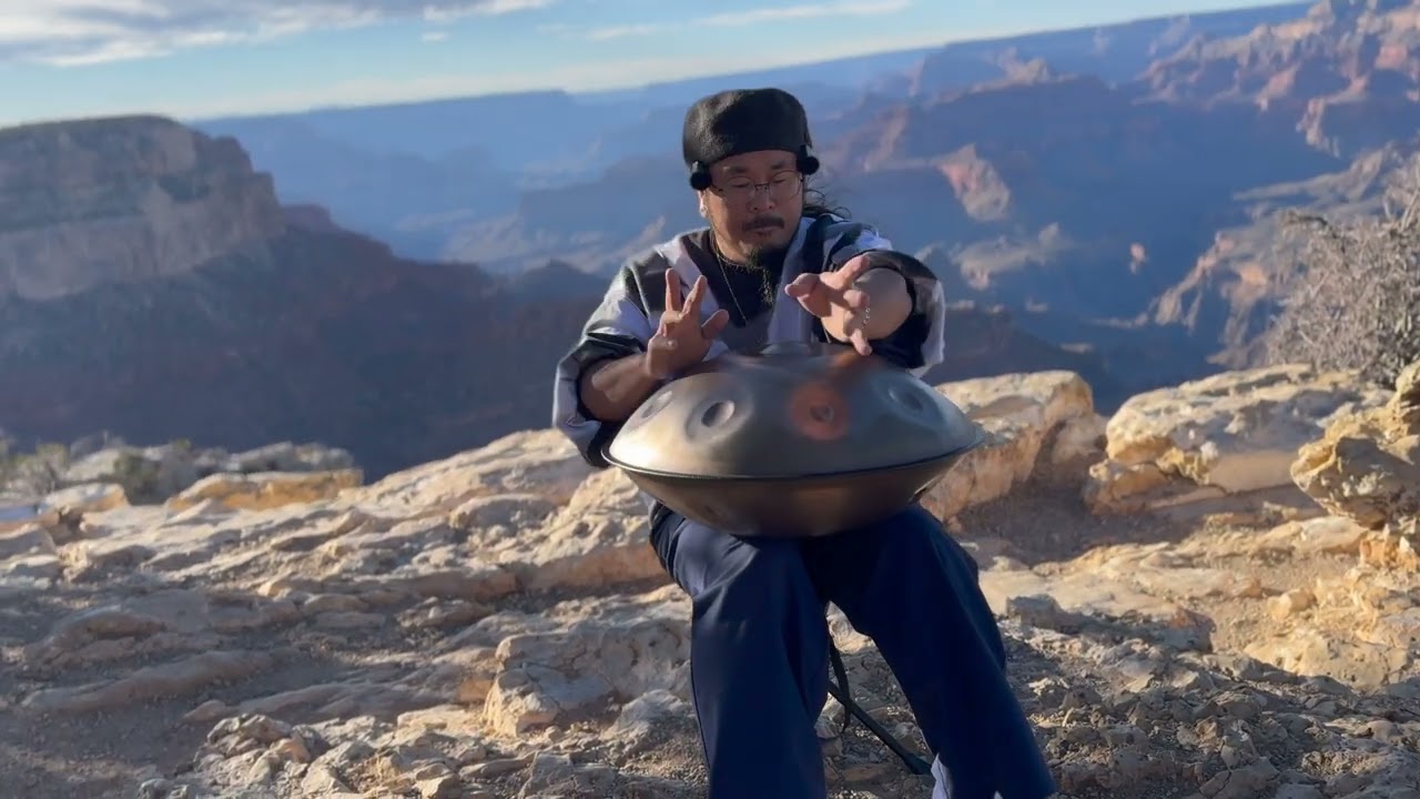 バンバン 432hz Handpan session -Sarasvati- @Grand Canyin - YouTube