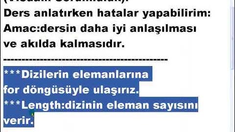 Visual Basic.NET - Ders 30 : Vicdani Sorumluluk - Görsel Dersler Üzerine Açıklama