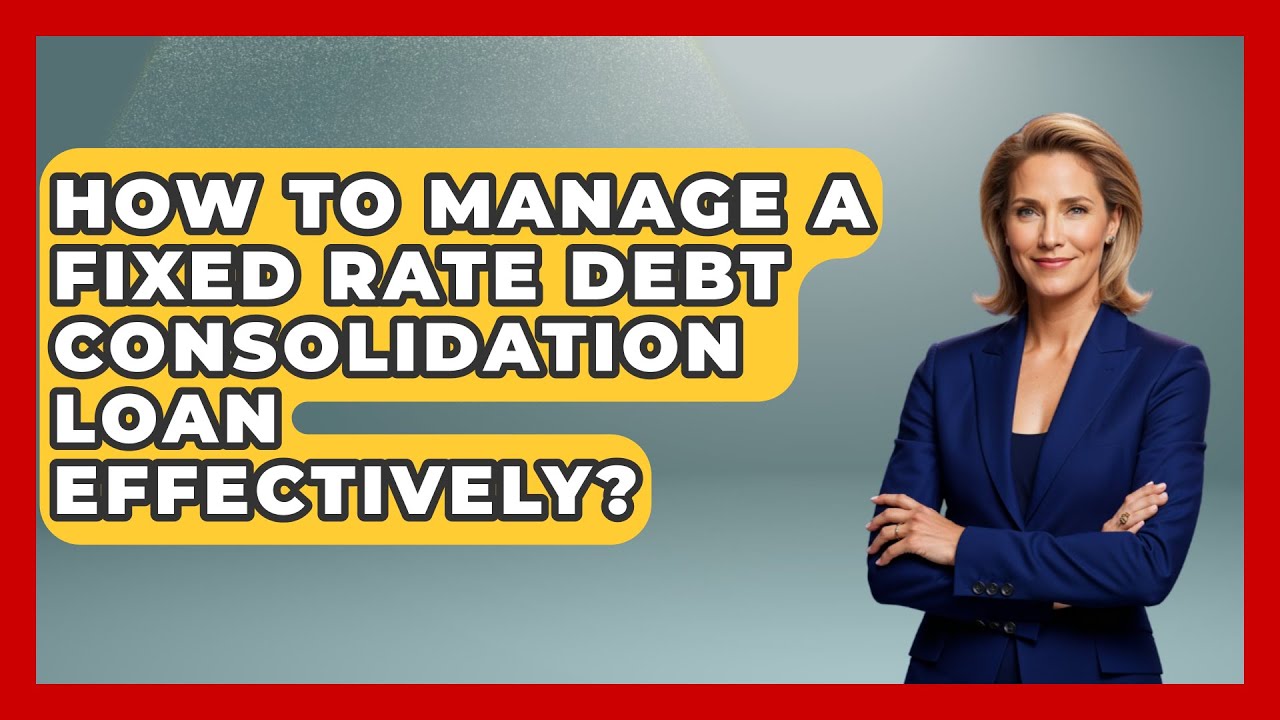 How To Manage A Fixed Rate Debt Consolidation Loan Effectively? - Crazy About Credit Cards