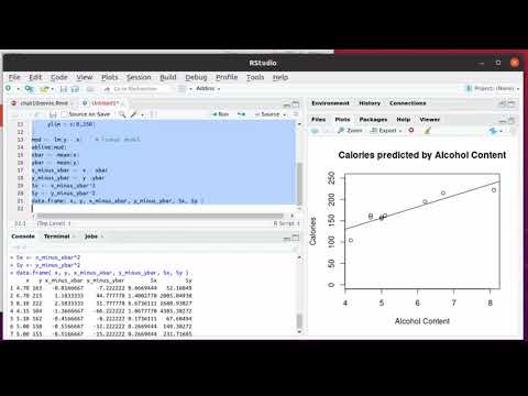 regression Line From Formulas