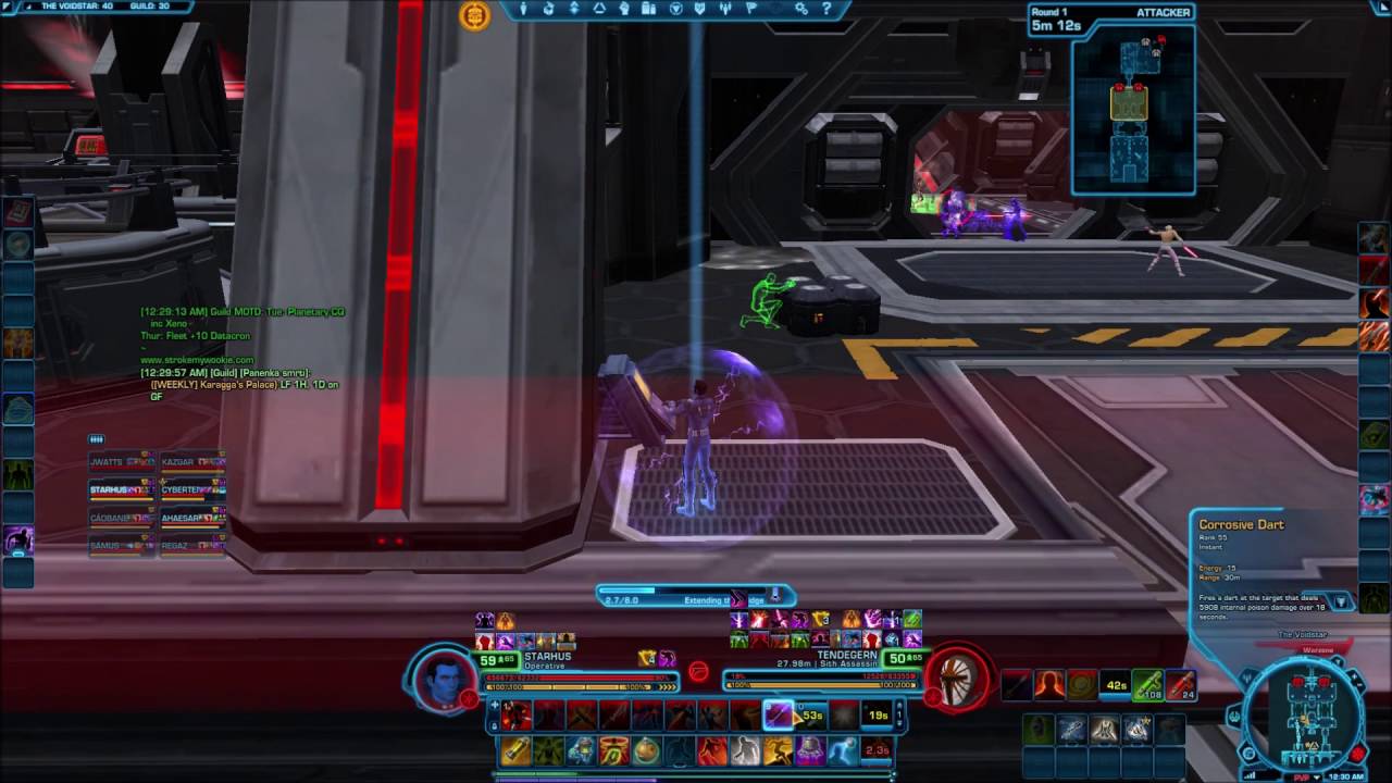 Casual pvp gameplay of Star Wars: The Old Republic