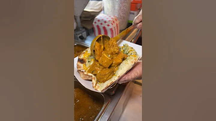 The LAMB CURRY CHEESY NAAN TACO from Taco Mahal in NYC’s Greenwich Village! 🔥🤤 #DEVOURPOWER