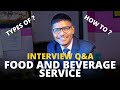 Food and beverage service interview question and answer  vikram bhandari