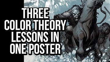 3 Color Theory Lessons in One Poster - Photoshop comic coloring tutorial