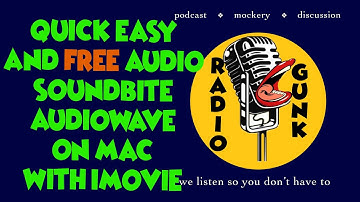 Making a podcast clip Visual Soundbite or Audio Visualizer on iMovie  Mac - FREE