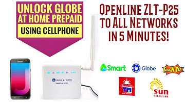 Unlock Globe at Home Prepaid (ZLT P25) Using Cellphone- Under 5 Minutes!