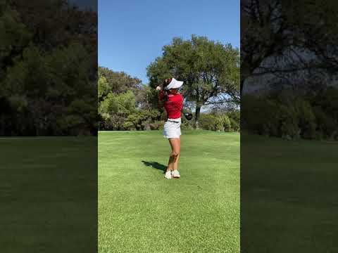 Aimee Cho wood drill golf swing + slow-mo #Shorts