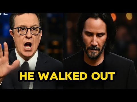 KEANU REEVES Kicked Off Colbert's Show After Fiery On-Air Clash - YouTube