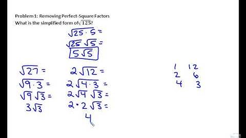 10.2 Simplifying Radicals part 1 Video