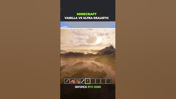 Vanilla vs Ultra Realistic Minecraft 🆚 – RTX 5090 Graphics Showcase