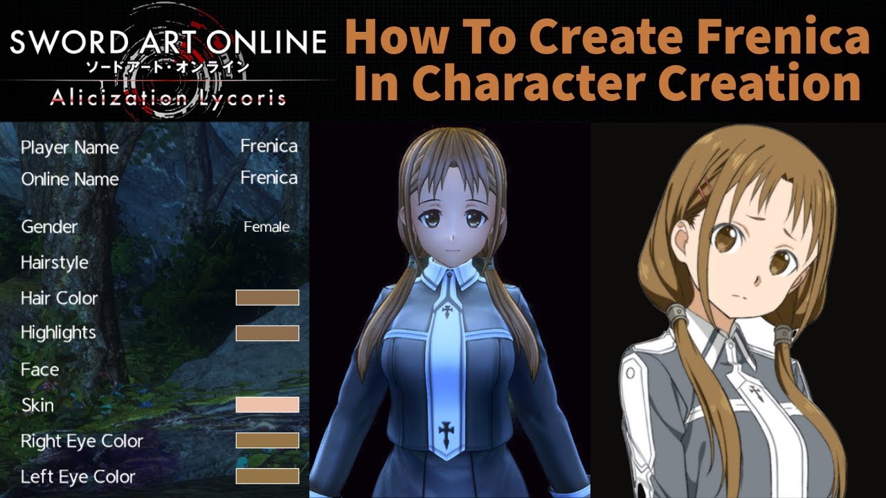 SAOAL] How To Create Frenica In Character Creation - YouTube