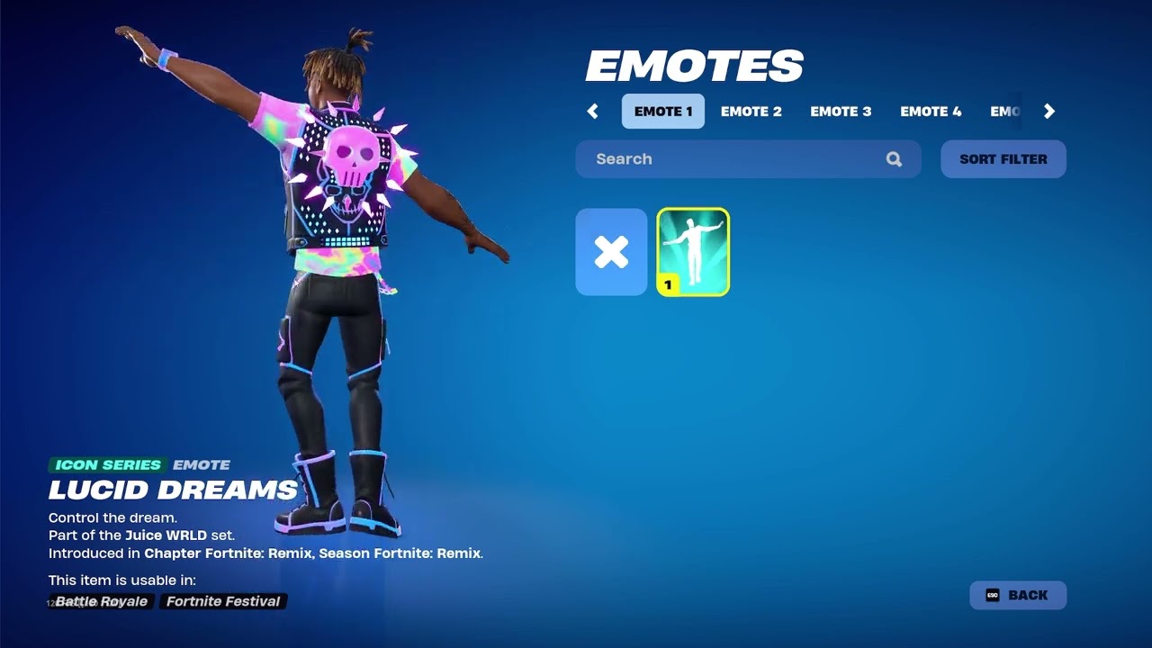 FULL JUICE WRLD X FORTNITE SHOWCASE LUCID DREAMS EMOTE YouTube 