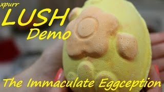 LUSH Cosmetics Immaculate Eggception YELLOW Bath Bomb DEMO Easter 2015