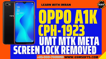 Oppo A1k CPH1923 Pattern Password Unlock UMT World First Succes  A1k Unlock UMT |Zeeshan Tech Mobile