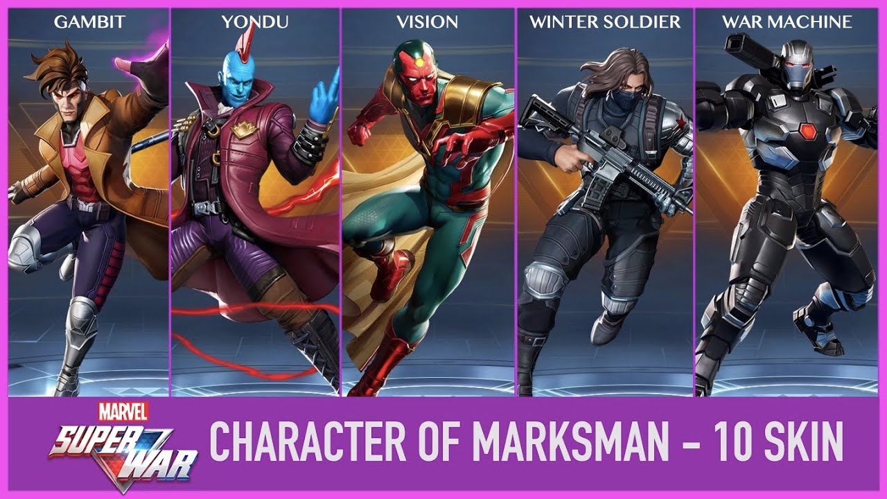 Marvel super war - All Character of Marksman 10 Skin
