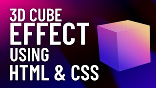 3D Cube Tutorial: How to Make a 3D Cube with #HTML and #CSS Learn 3d Cube Animation Effects With Html And Css Web Development Tutorial