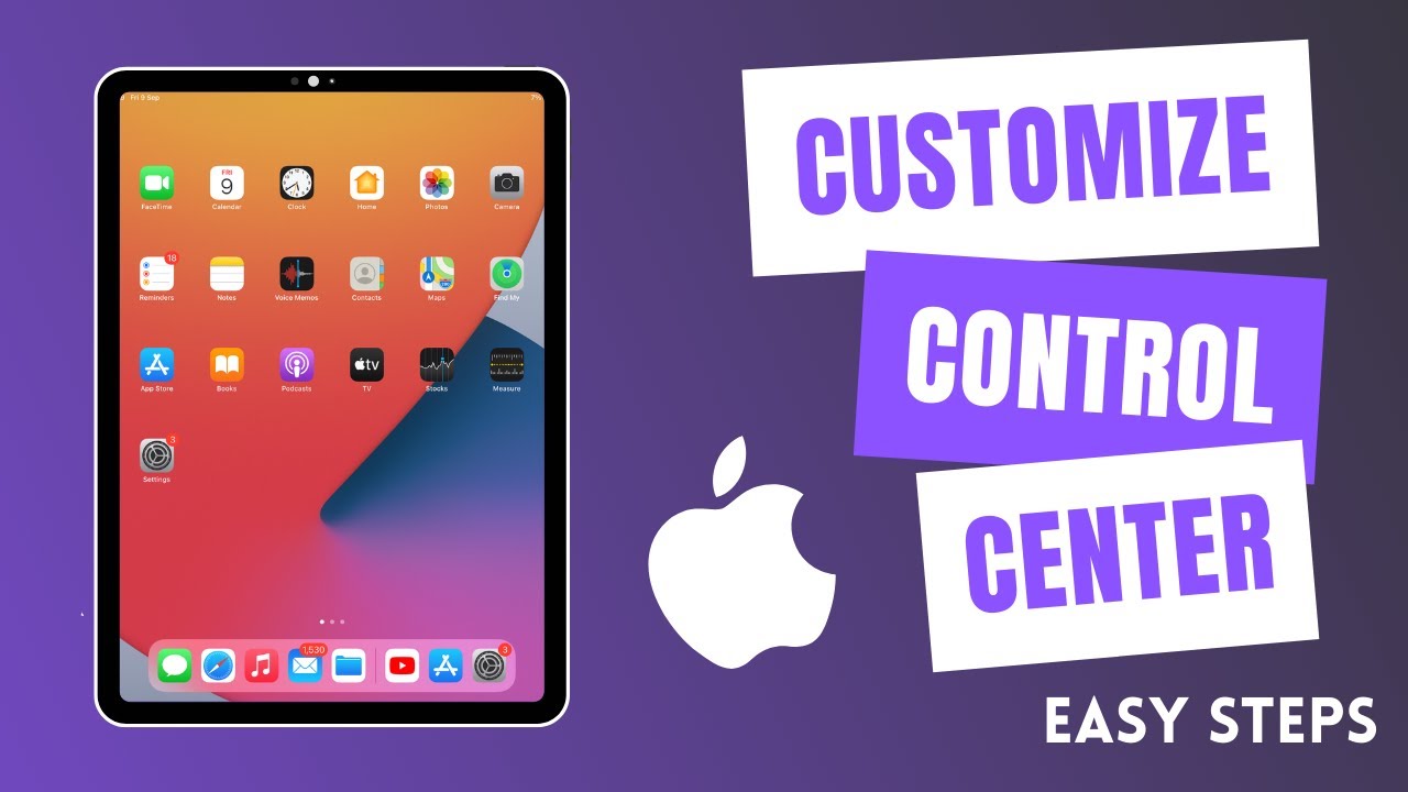 How To Customize iPad Control Centre - YouTube