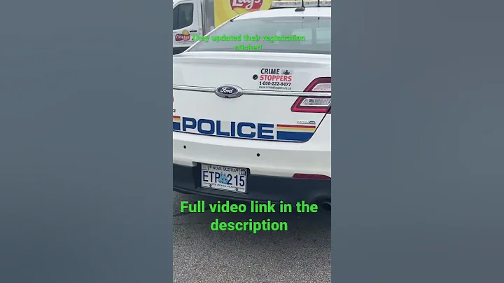 One of the police cars that I’ve seen with expired registration finally got updated tag stickers 😁