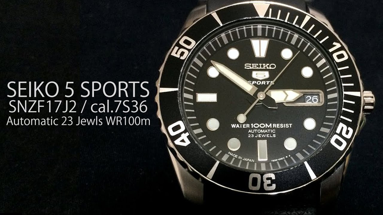 SEIKO 5 SPORTS 7S36-03C0 SNZF17J2 Automatic - YouTube