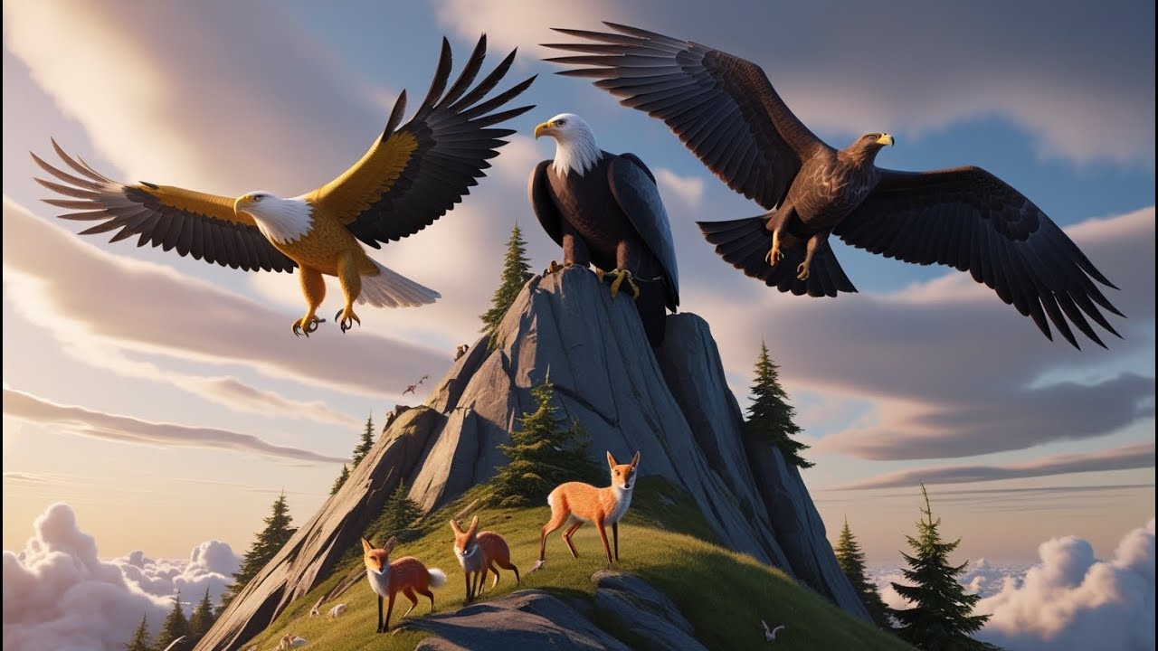 La Carrera del Águila, el Cóndor y el Halcón Fabula - YouTube